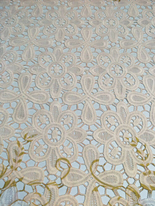 African Cord Lace Fabric Embroidery Mesh N285421