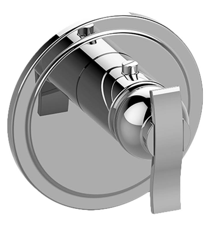 Satin Nickel Thermostatic Trim Plate with Lever Handle F396827