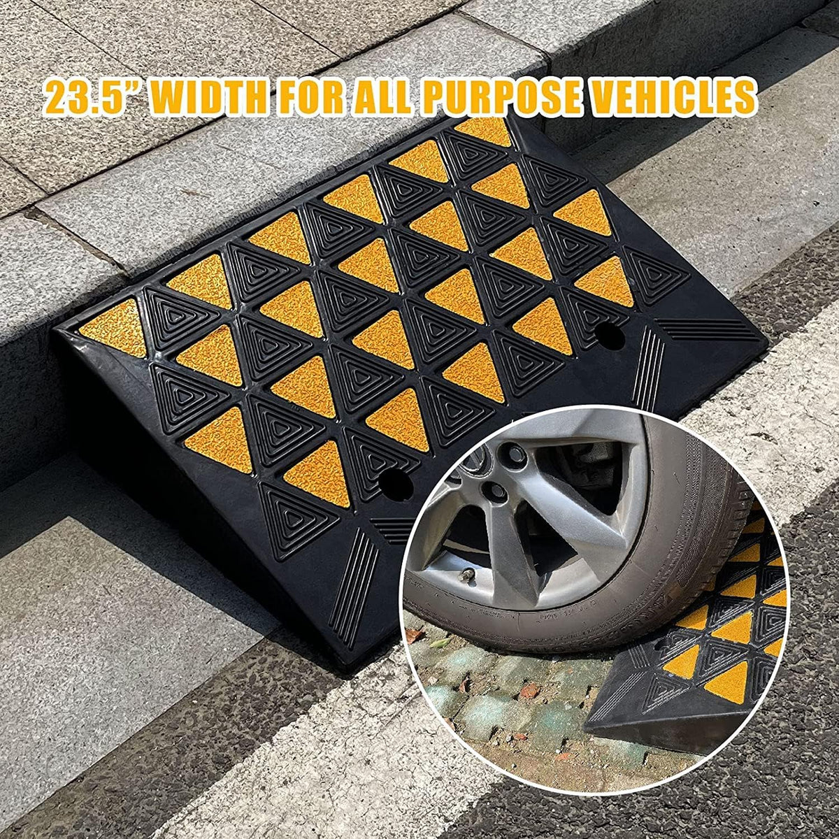 2 Pack 6'' Rise Rubber Curb Ramp M17861