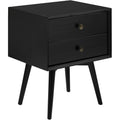 Black 2-Drawer Nightstand X31499