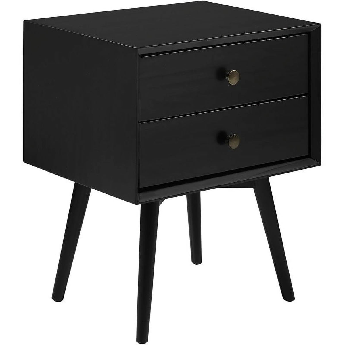 Black 2-Drawer Nightstand X31499