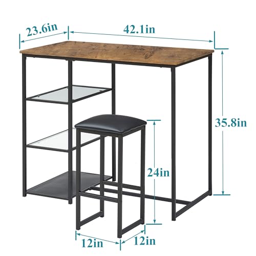 Matte Black Kitchen Dining Table and Chairs Set for 4 O47814