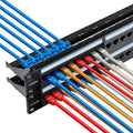 24 Port Cat6 Feed Through RJ45 Patch Panel T9453