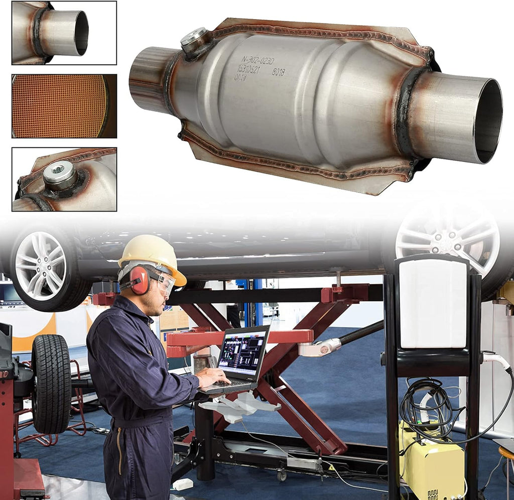 2.25 Inlet/Outlet Universal Catalytic Converter with O2 Port H174