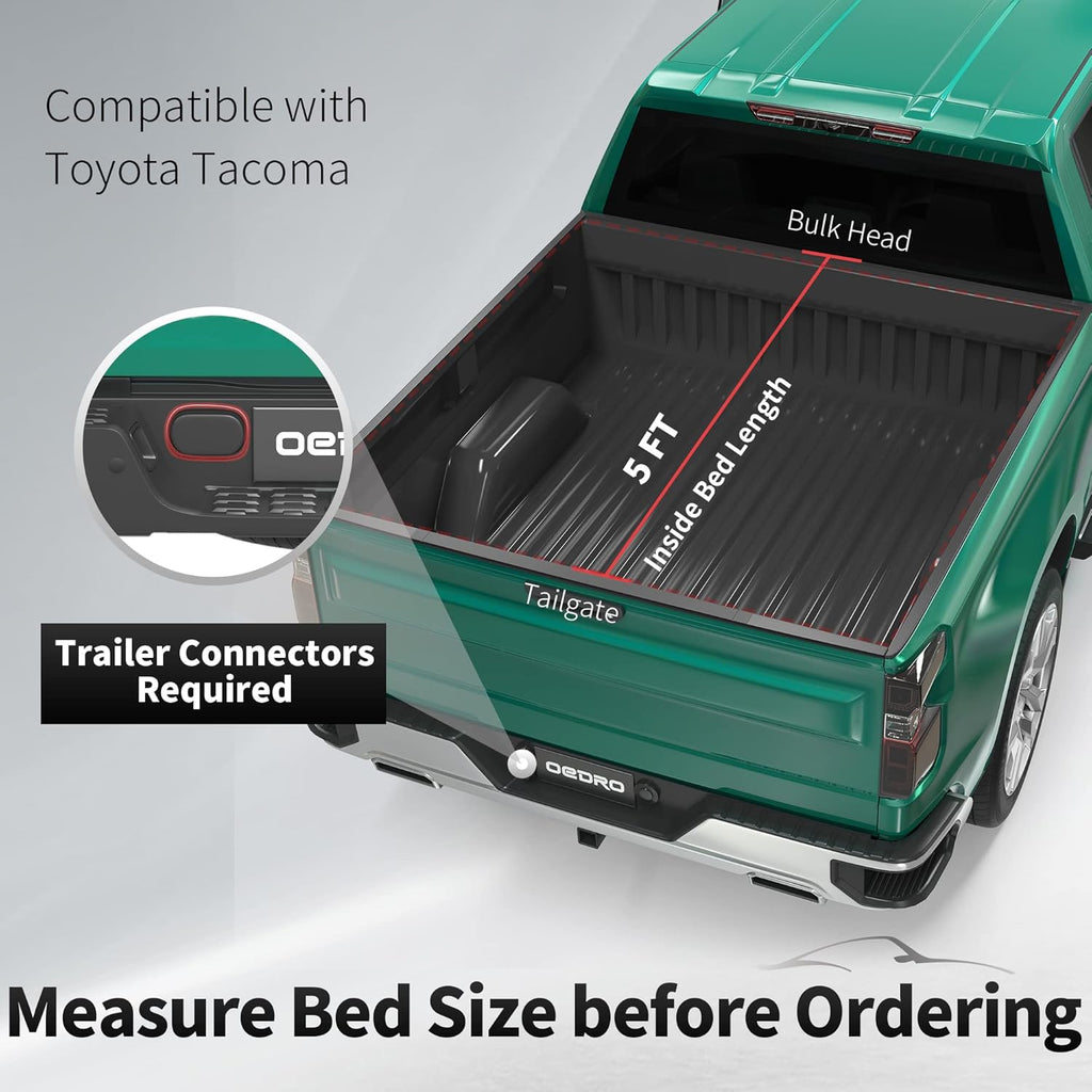 Soft Tri-fold Truck Bed Tonneau Cover with Track Rail System R3692