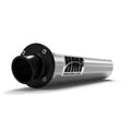 Brushed Slip on Exhaust with Turn-Down-Black End Cap B9443