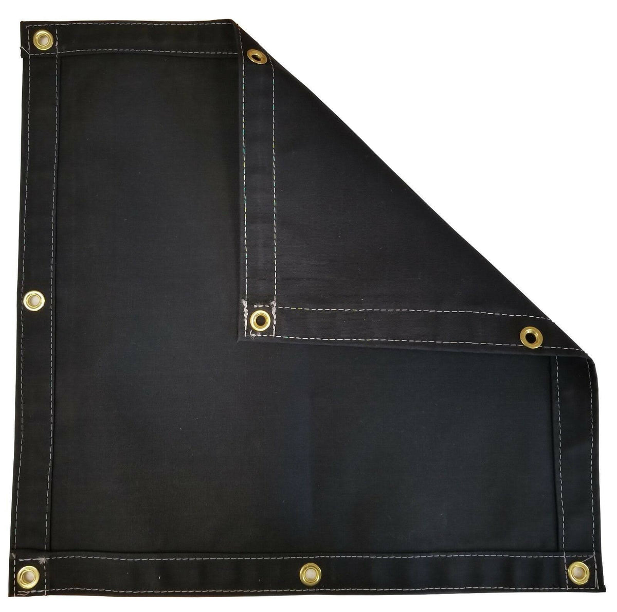 Black 6 x 10 Polyester Canvas Tarp 14.5 oz. N37166