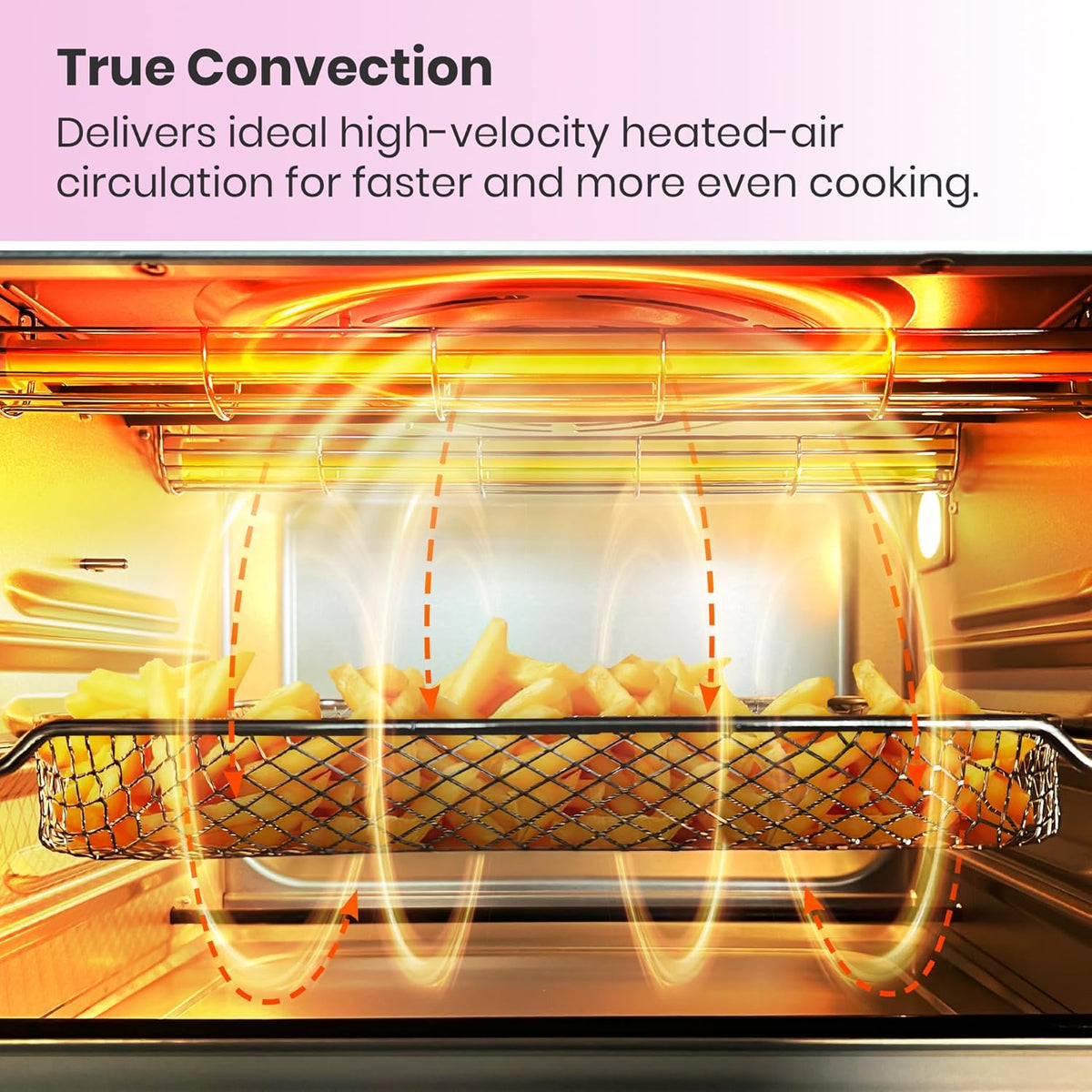 Pink 10-in-1 Convection Air Fryer Toaster Oven Q534275
