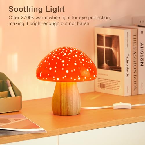 Pink Ceramic Mushroom Lamp I142534