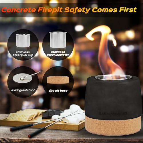 Round Concrete Smokeless Tabletop Fire Pit N429