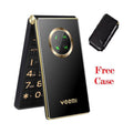 Black GSM Flip Cellphone with SOS Call, Speed Dial, Flashlight, Large Key V38286