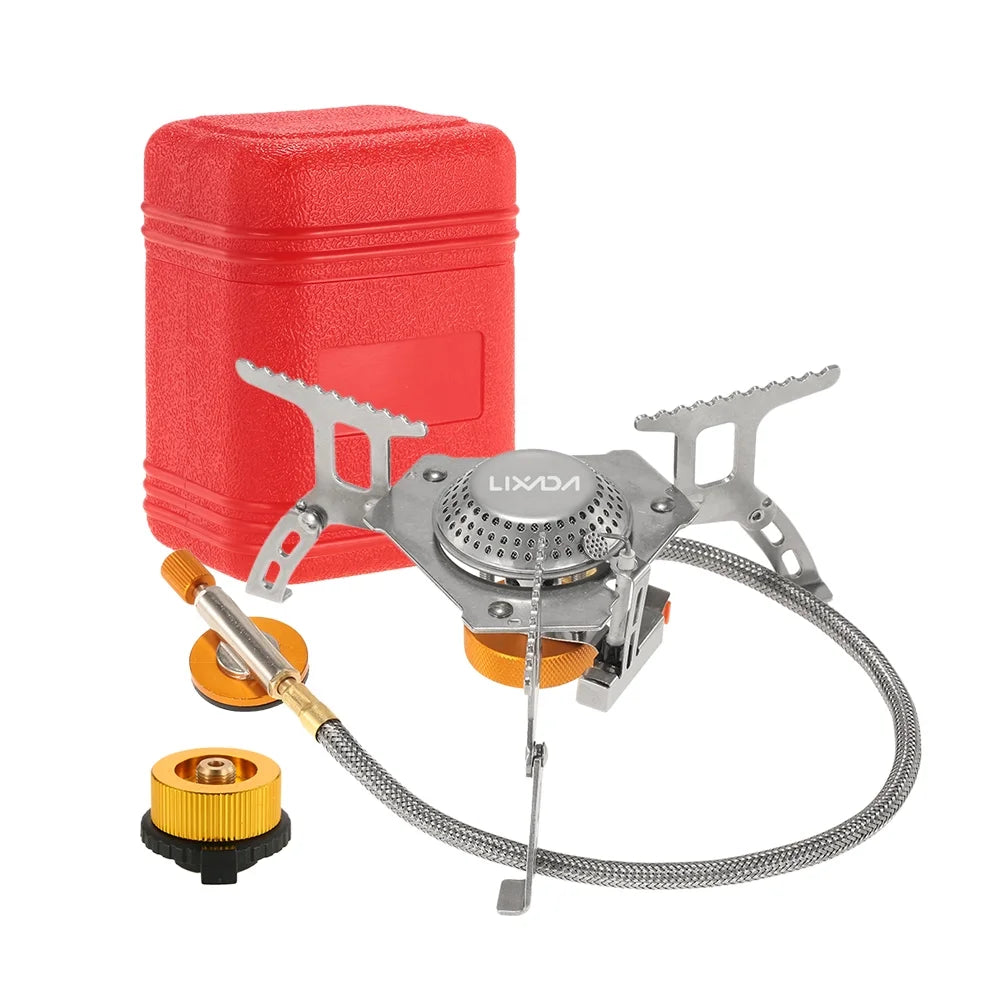 Camping Foldable Gas Set with Gas Conversion Head Adapter F50729