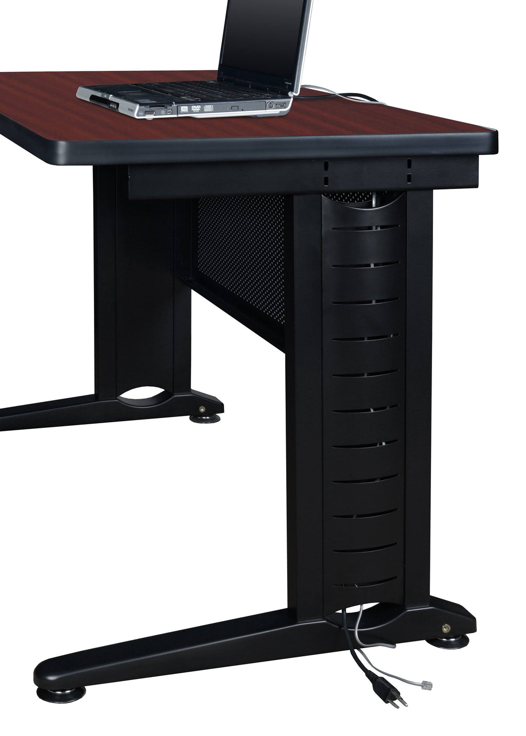 Mahogany L-Desk Shell with Return Y905395