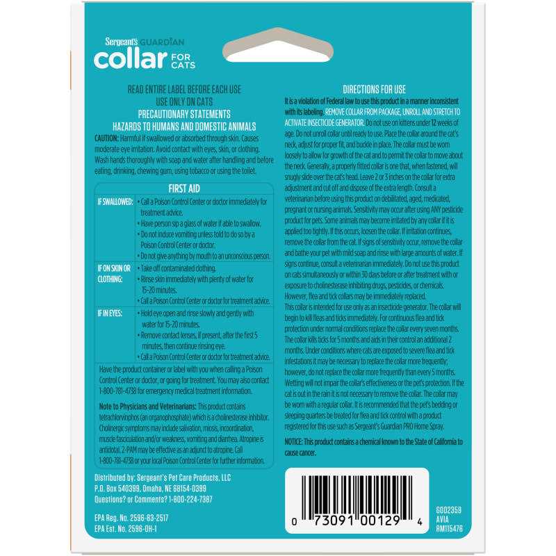 Flea & Tick Collar for Cats T8786