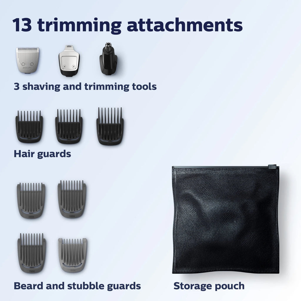 13 Piece Mens Grooming Kit for Beard Face Nose and Ear Hair I20131