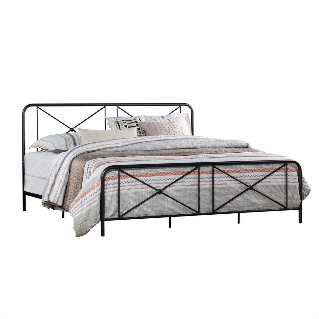Metal King Bed Black D624279