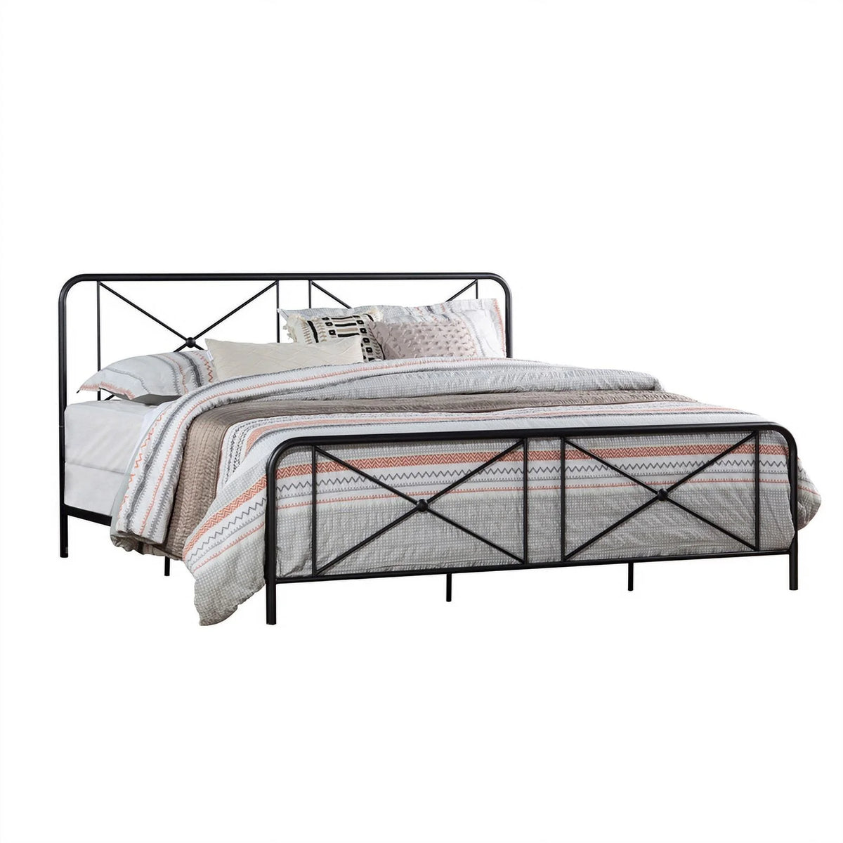 Metal King Bed Black D624279