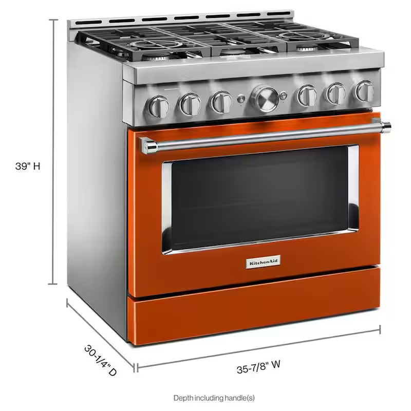 5.1 cu. ft. Smart Gas Range with Self-Cleaning and True Convection in Scorched Orange S88948