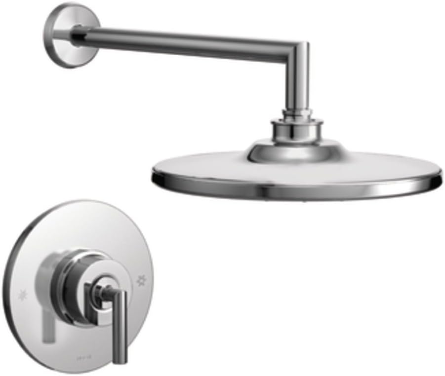 Matte Black Modern Shower Trim Kit with 10-Inch Rainshower R9763