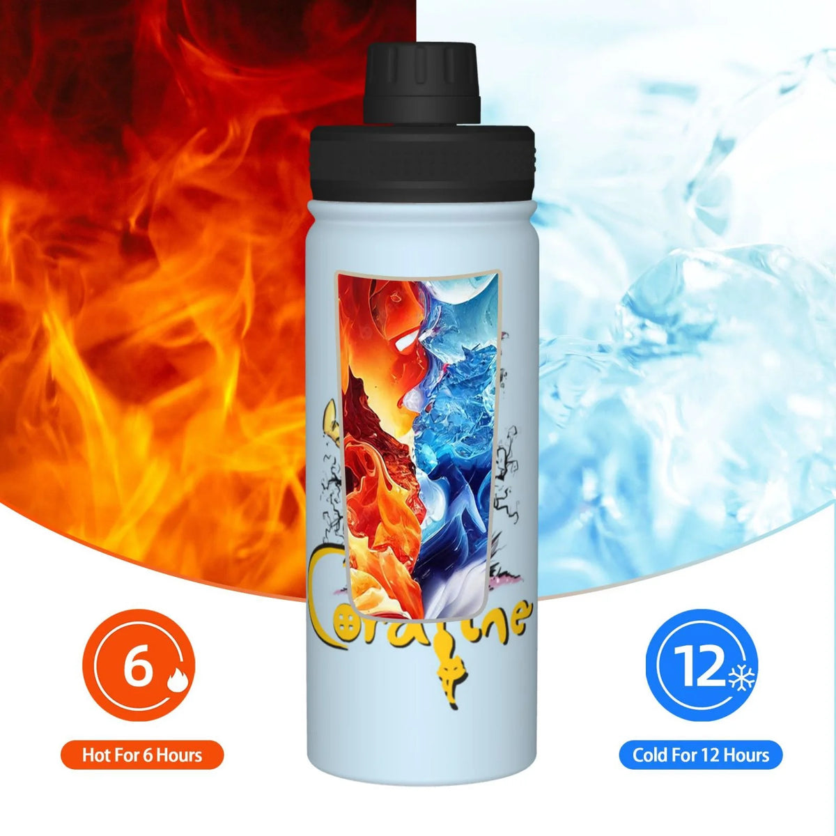 18OZ Insulated Stainless Steel Water Bottle W5648