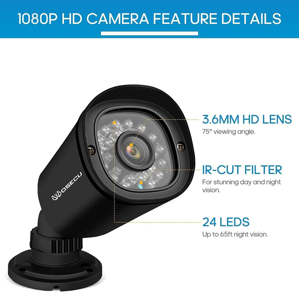8CH Wireless Security Camera System 4PCS 1080p Outdoor WiFi Surveillance Camera with Night Vision J87092