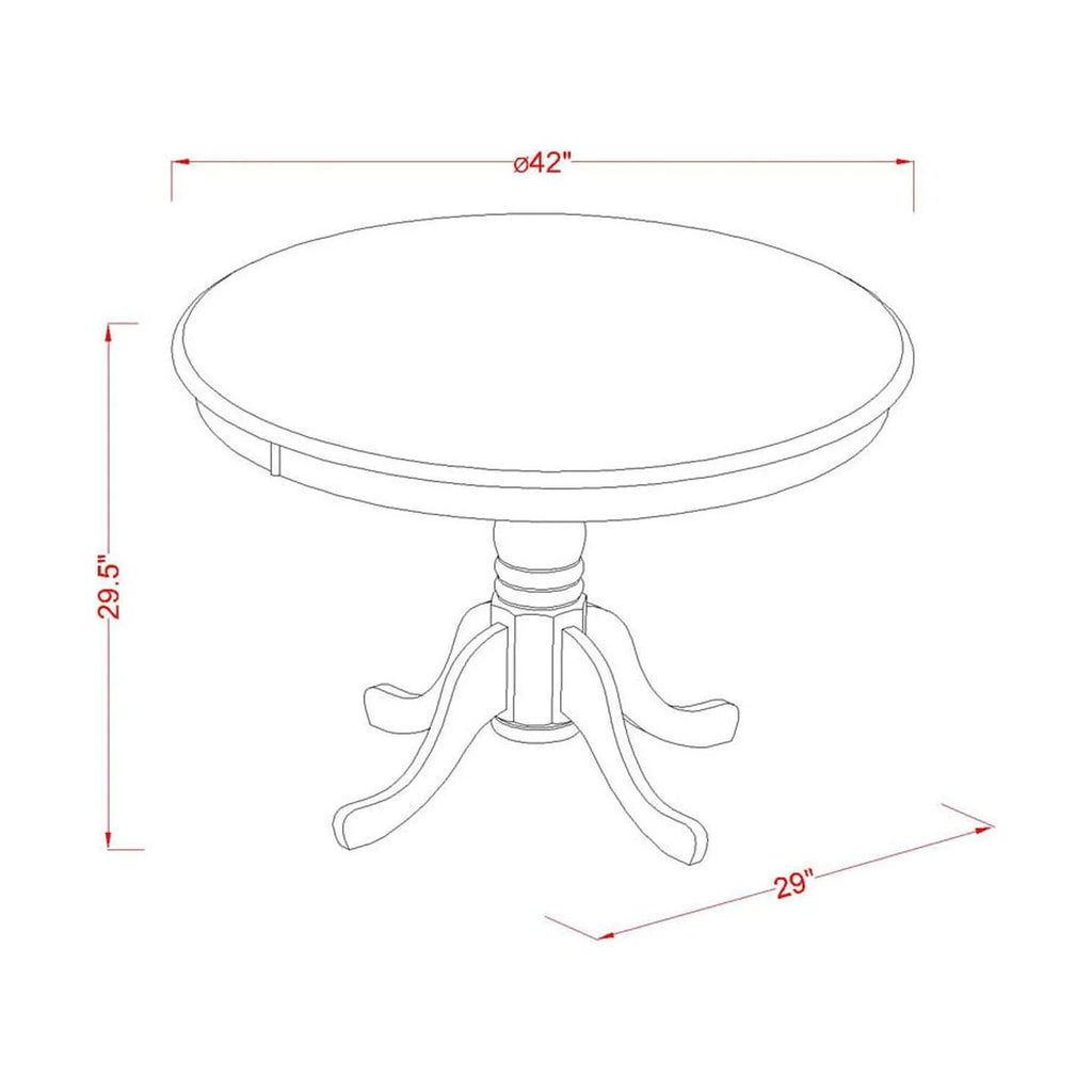 Modern Dining Room Table with Linen White Top and Pedestal Legs F9045