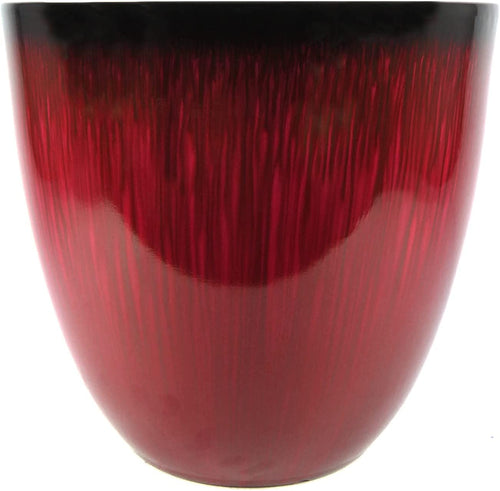 15 Inch Red Egg Shaped Planter O4617