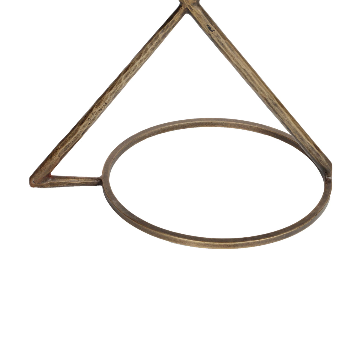 Iron Side End Table with Glass Top K6882