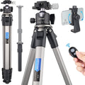 Camera Tripod Ultra Compact with 36MM Low Profile Ball Head, 10kg/22lb Load, Wireless Remote, Pack of 2 K10710