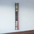 Satin Black 72 Bottle Wall Mounted Wine Bottle Rack T40687