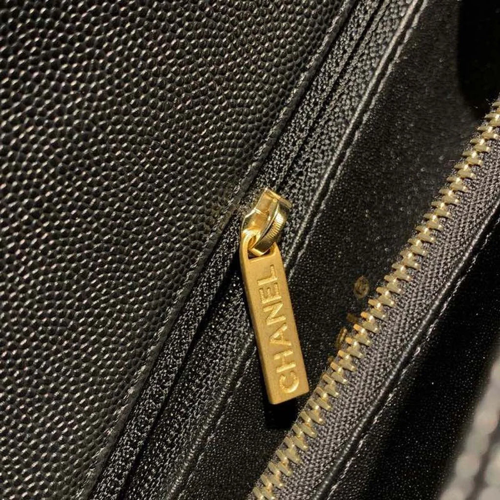 Black Large Flap Bag With Top Handle M32293