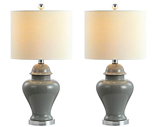 Set of 2 White Ceramic Table Lamps P74834