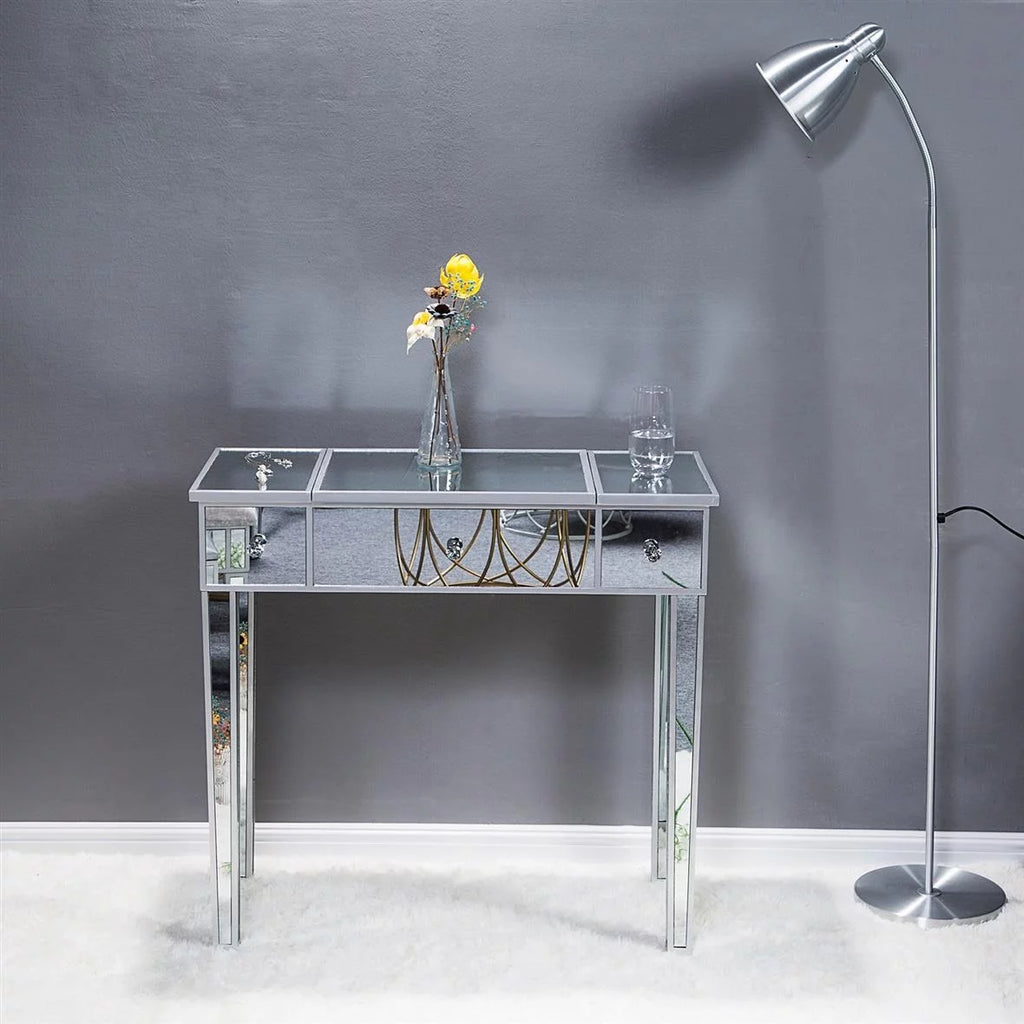 Wood Vanity Table with Flip-top Mirror 3 Drawers P1410