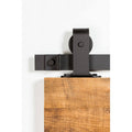 96 inch Top Mounted Sliding Barn Door Track Black X209952