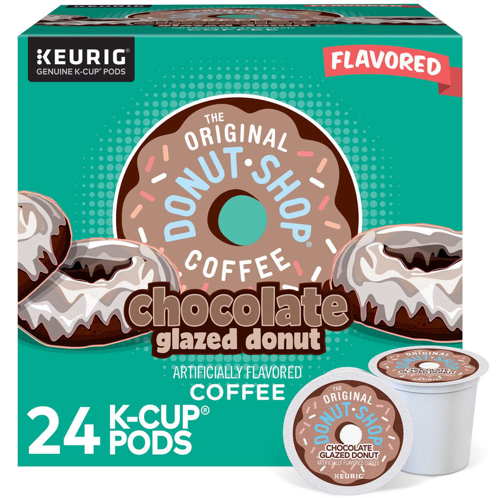 Chocolate Glazed Donut Medium Roast Coffee K-Cup Pods, 24 Count Q33350