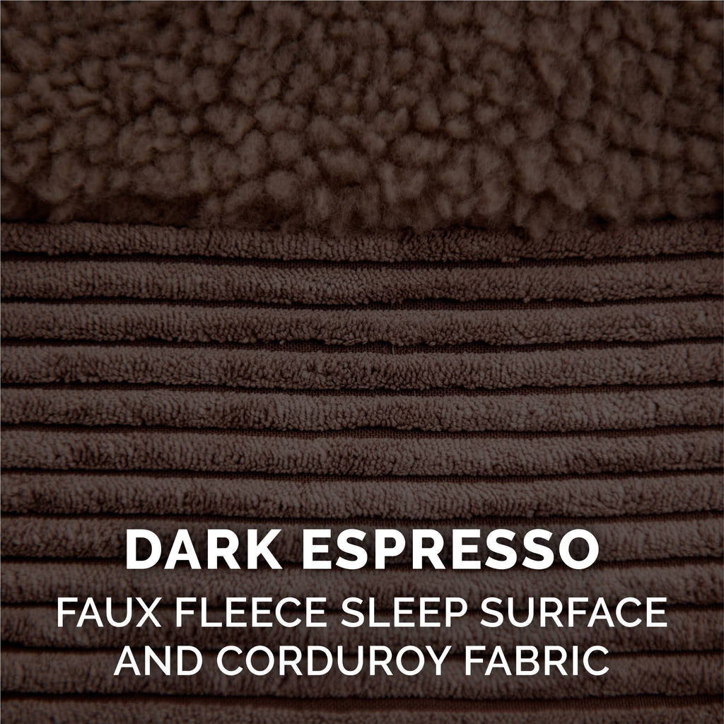Memory Foam Corduroy Chaise Lounge Pet Bed Z450