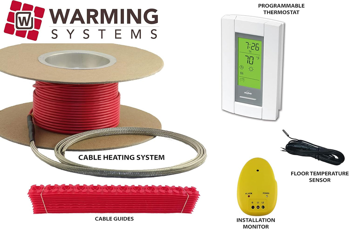 Electric Radiant Floor Heat Heating System with Thermostat G516448
