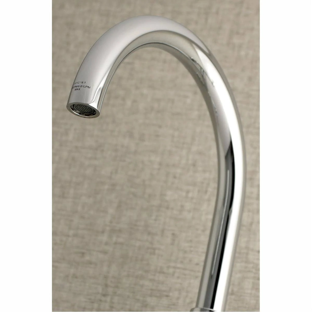 Brushed Nickel Adjustable Center Wall Mount Kitchen Faucet H21465