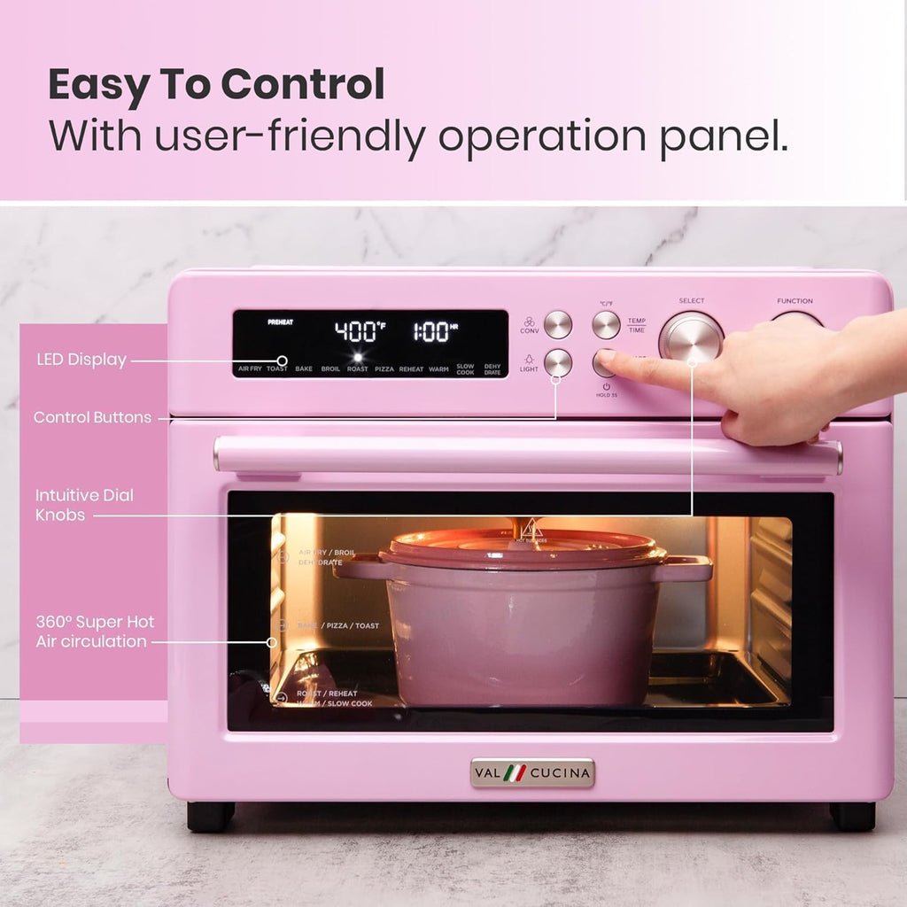 Pink 10-in-1 Convection Air Fryer Toaster Oven Q534275
