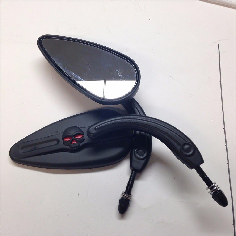 Black Teardrop Skull Zombie Mirrors R22880