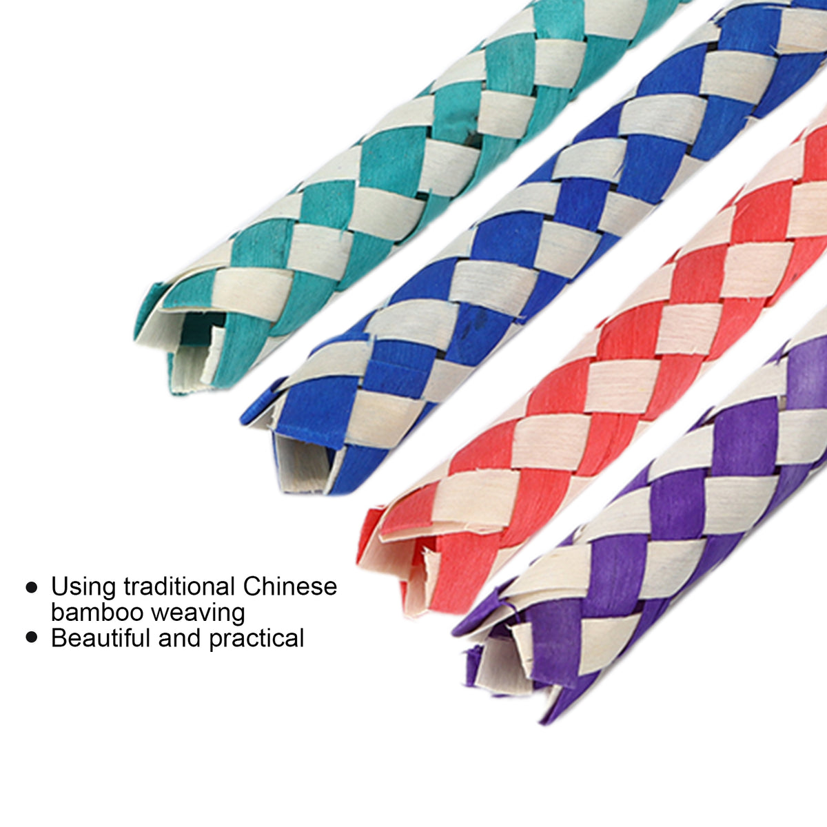 24pcs Chinese Bamboo Finger Trap, Birds Parrots Chew Toy, DIY Toy N6532