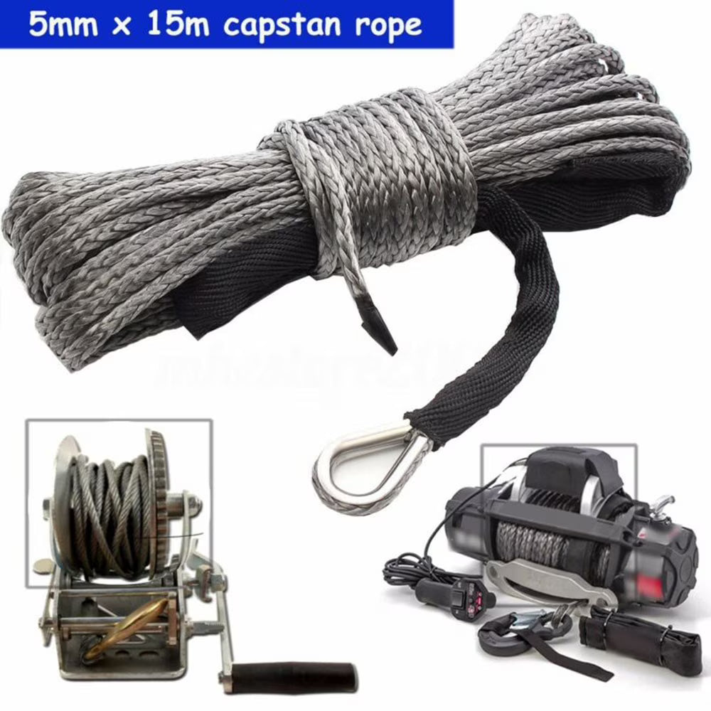 Gray Synthetic Winch Line Rope with Sheath M687426