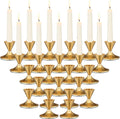 24 Pcs Gold Taper Candle Holders B73097