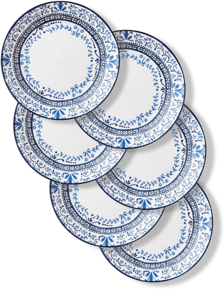 6-Piece Dinner Plates Set, Triple Layer Glass Round Plates S884