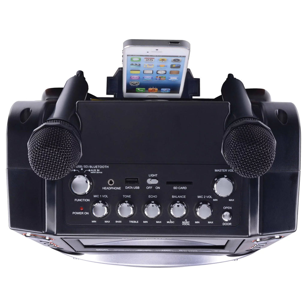 35-Watt Karaoke System with 7" TFT Digital Color Screen, 2 Microphones W319