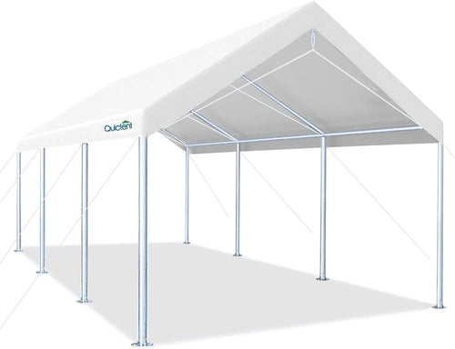 10’x20’ Galvanized Car Canopy Shelter with 4 Reinforced Steel Cables V267078