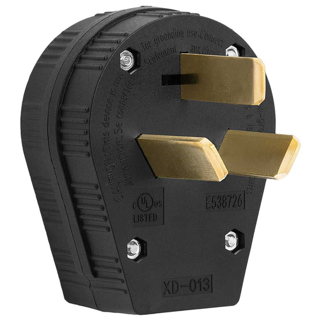 3-Prong Dryer Nema 10-50P Plug 125/250V Angle Plug C95390