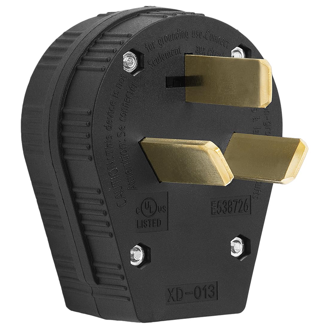 3-Prong Dryer Nema 10-50P Plug 125/250V Angle Plug C95390