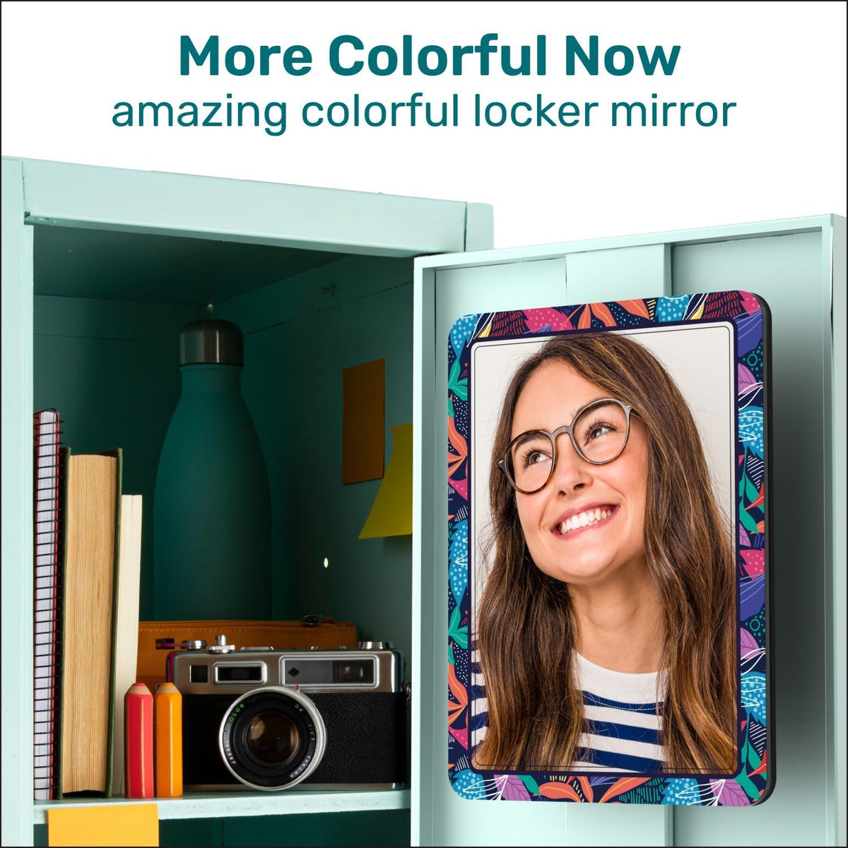 Magnetic Mirrors for Locker, 5 inch x 7 inch, 2 Pack L60359