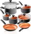 13 Piece Non Stick Hard Anodized Ceramic Cookware Set S6539